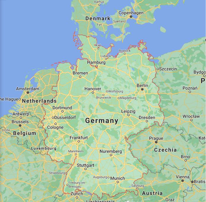Germany Border Map