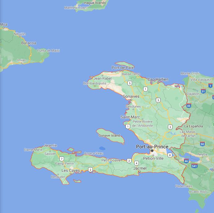 Haiti Border Map