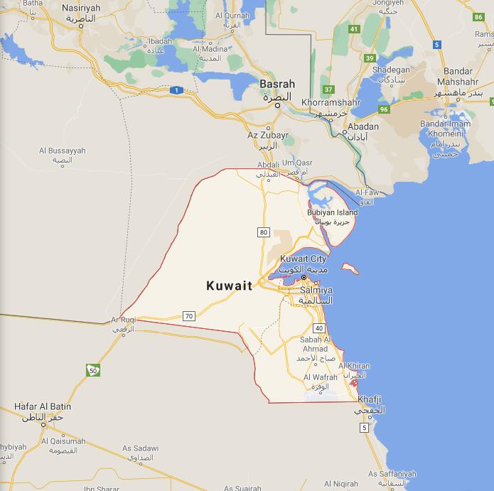 Kuwait Border Map