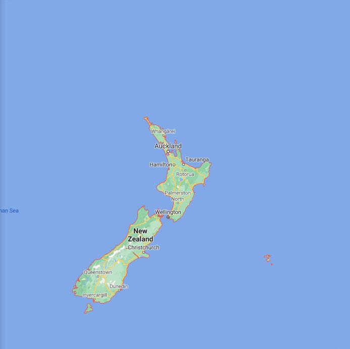 New Zealand Border Map