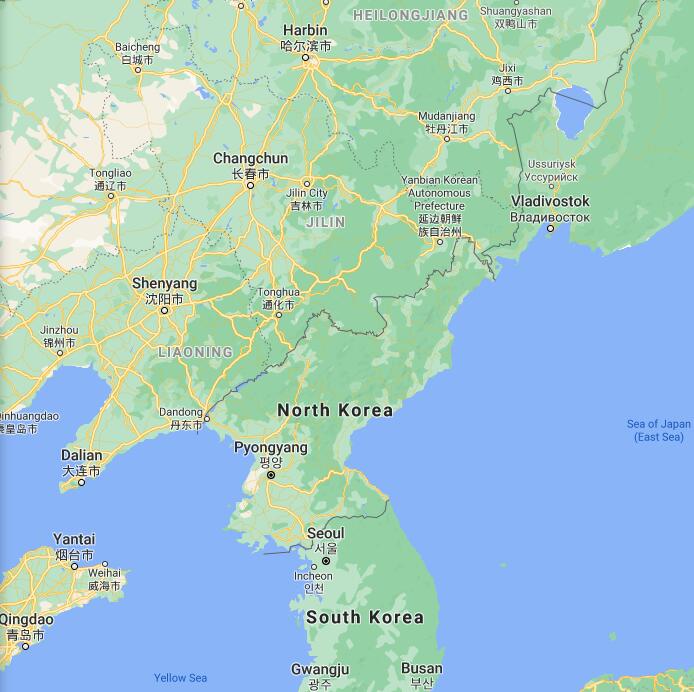 North Korea Border Map